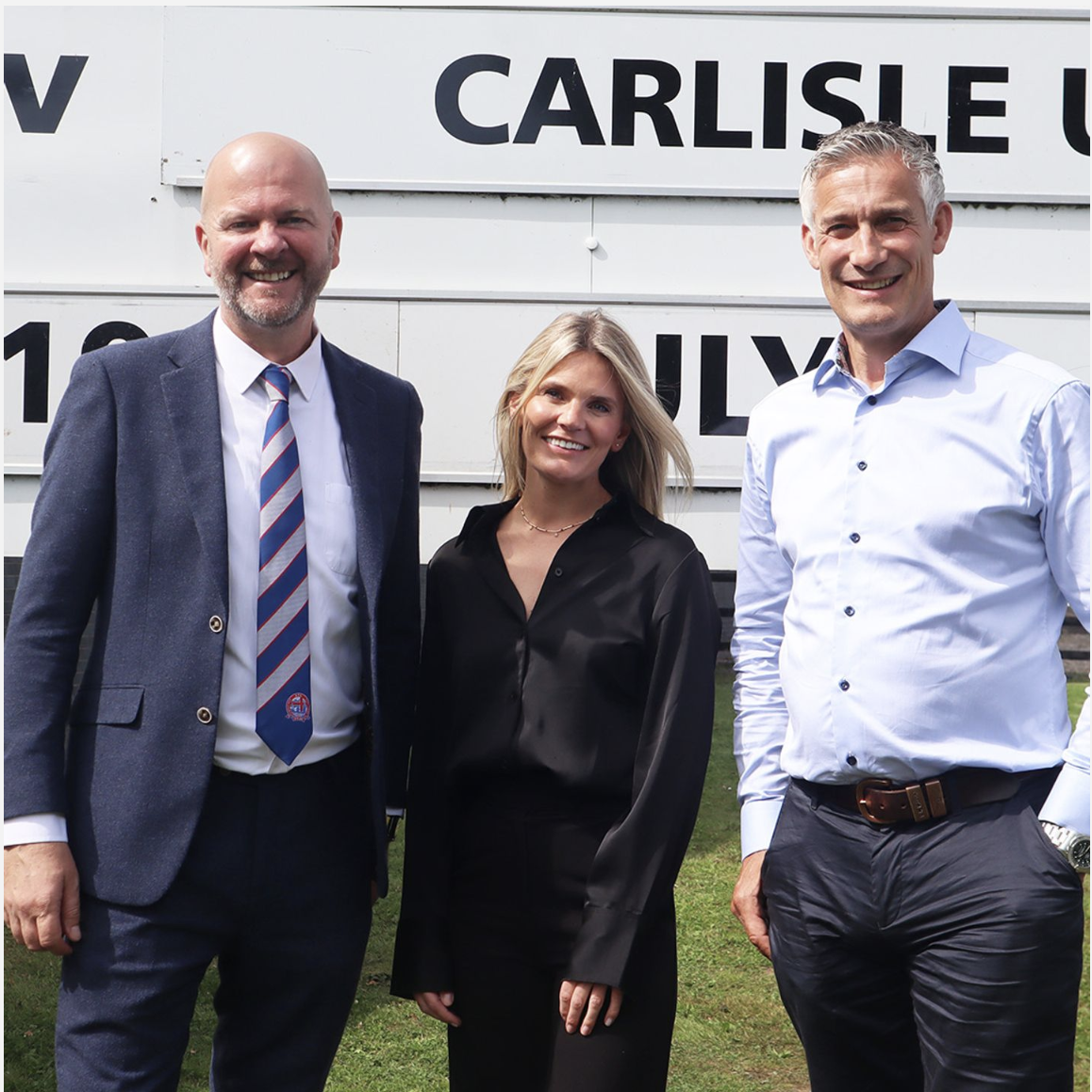 Norbreck Self Storage Home Page - Greenhalgh, Preston 13 Norbreck’s CEO and Operations Manager stand next to Fylde AC’s Commercial Manager Anthony McCluskey